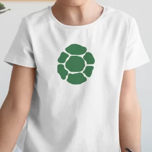 Tricou Țestoasele Ninja Shell Logo, pentru copii, rezistent la spălări, bumbac 100%, regular fit, culoare alb