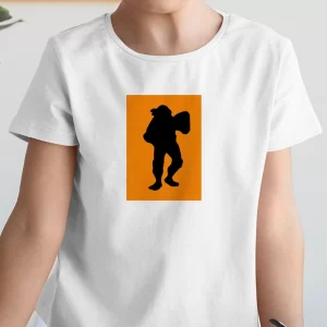 Tricou Țestoasele Ninja Silhouette #3, rezistent la spălări, bumbac 100%, regular fit, culoare alb