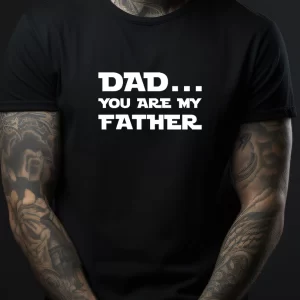 Tricou Star Wars Dad... You Are My Father, unisex, rezistent la spălări, bumbac 100%, regular fit, culoare negru