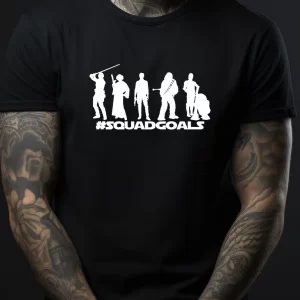 Tricou Star Wars Squad Goals, unisex, rezistent la spălări, bumbac 100%, regular fit, culoare negru