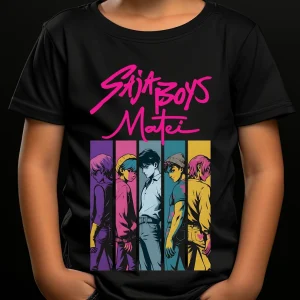 Tricou Saja Boys Huntrix alb personalizat cu nume, bumbac 100%, model unisex