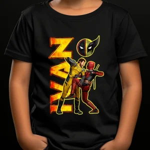 tricou Deadpool & Wolverine personalizat, din bumbac, pentru copii și adulți