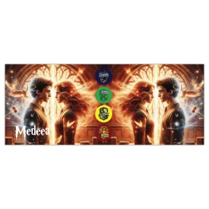 Lampă Harry Potter cu LED, bază din lemn, USB, veioză decorativă