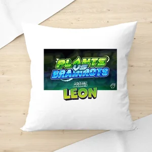 pernă Plants vs Brainrots personalizată cu nume, 40x40 cm, material moale