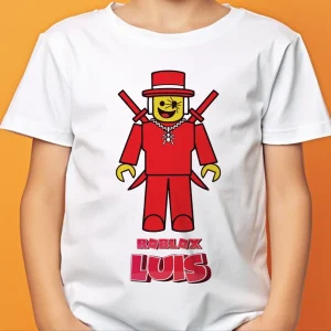 Tricou Roblox Sammy personalizat cu nume pentru copii, bumbac 100%, regular fit