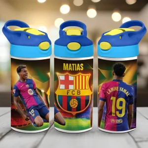 sticlă de apă Lamine Yamal personalizată cu nume pentru copii