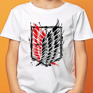 tricouri Attack on Titan legion flag anime negru