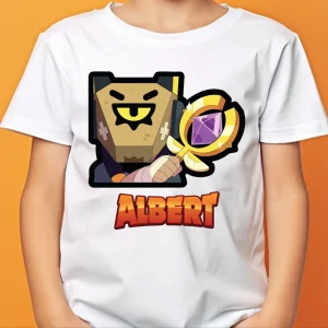 Tricou Brawl Stars Finx personalizat cu nume pentru copii și adulți