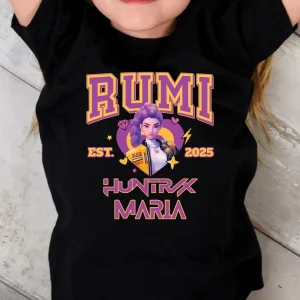 Tricou Rumi KPop personalizat pentru fete, bumbac 100%, design Demon Hunters