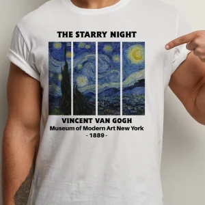 Tricou Van Gogh Noaptea Înstelată din bumbac 100%