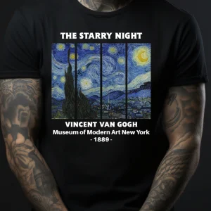 Tricou Van Gogh Noaptea Înstelată din bumbac 100%