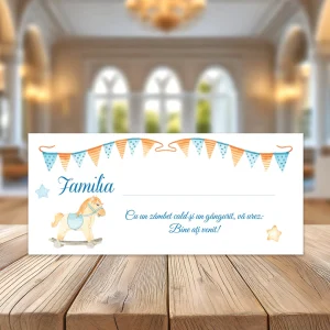 Plicuri de bani botez băieți cu norișori și jucării în culori pastel