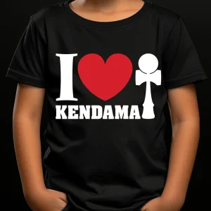 Tricou I Love Kendama pentru copii cu design simplu și modern