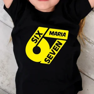 Tricou Six Seven personalizat cu nume pentru copii și adulți