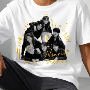 Tricou personalizat cu BTS, bumbac 100%, regular fit