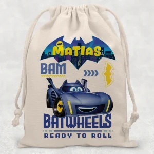 Sac textil Bathweels personalizat cu nume pentru grădiniță și haine de schimb
